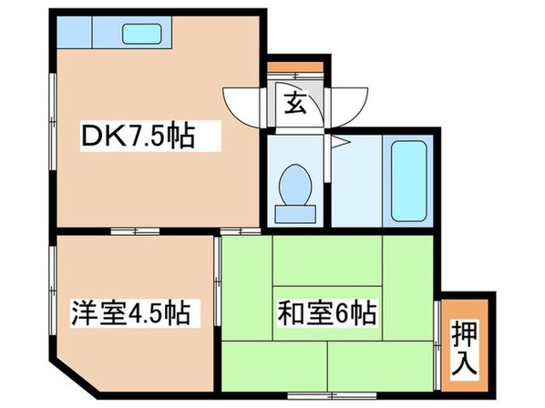 北星ハイツＡの物件間取画像